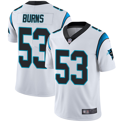 Carolina Panthers Limited White Men Brian Burns Road Jersey NFL Football #53 Vapor Untouchable